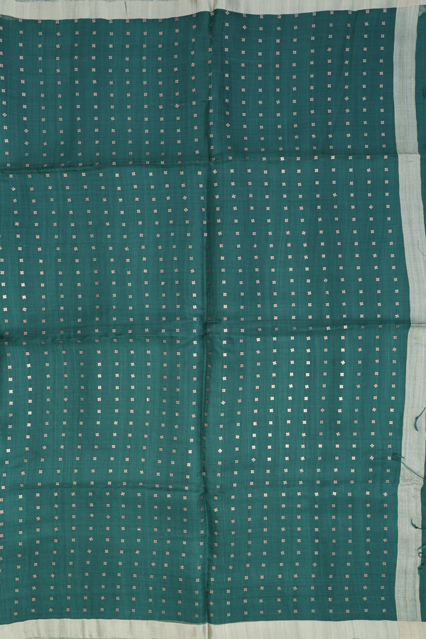 Bailu Silk Saree In Green With Contrast Border