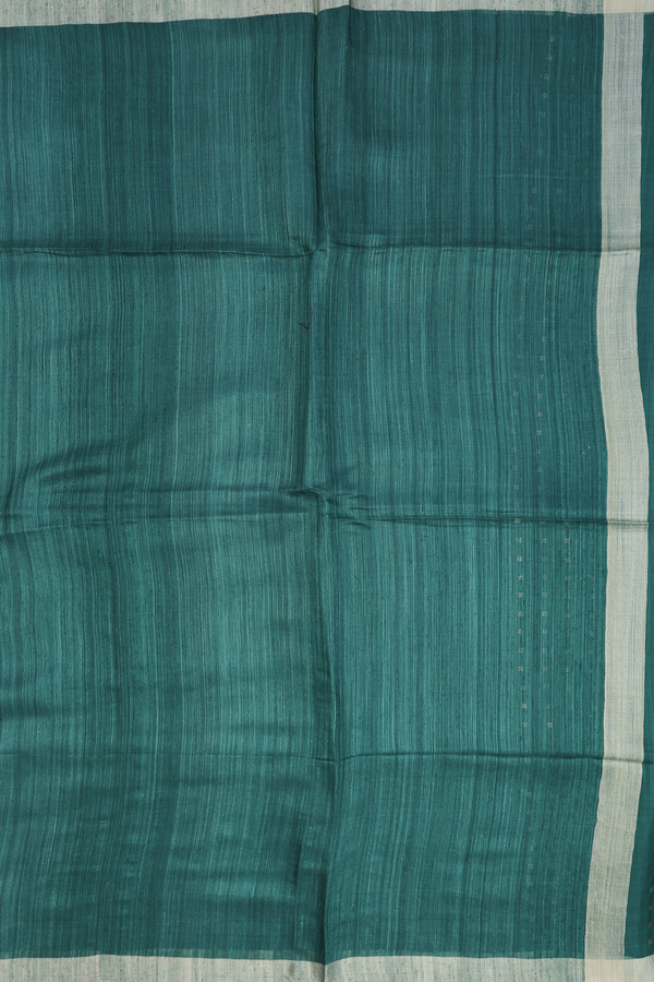 Bailu Silk Saree In Green With Contrast Border