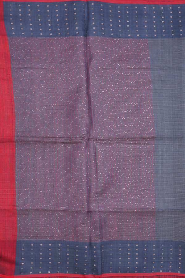 Bailu Silk Saree In Grey With Stripes Design
