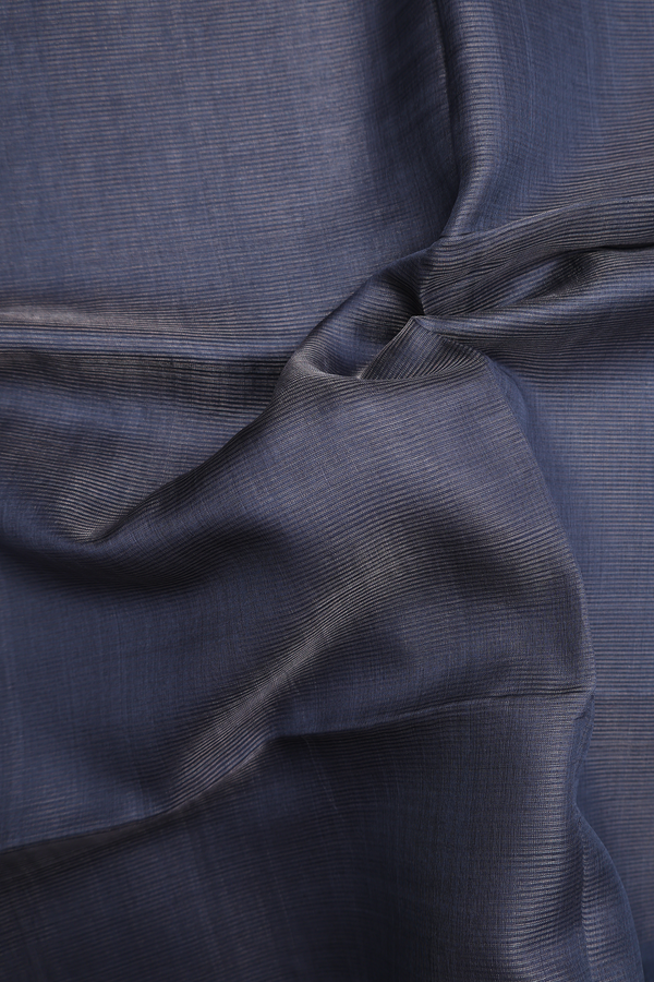 Bailu Silk Saree In Grey With Stripes Design