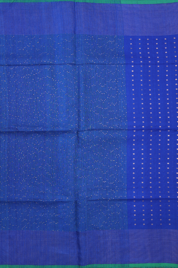 Bailu Silk Saree In Indigo Blue With Chamki Work