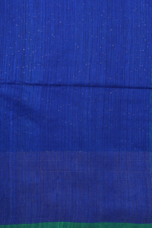 Bailu Silk Saree In Indigo Blue With Chamki Work