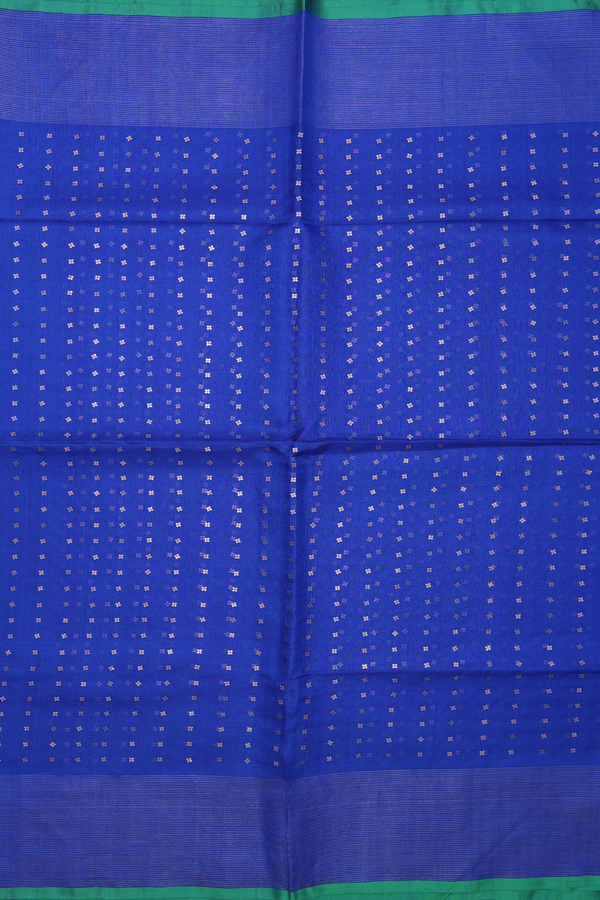 Bailu Silk Saree In Indigo Blue With Chamki Work