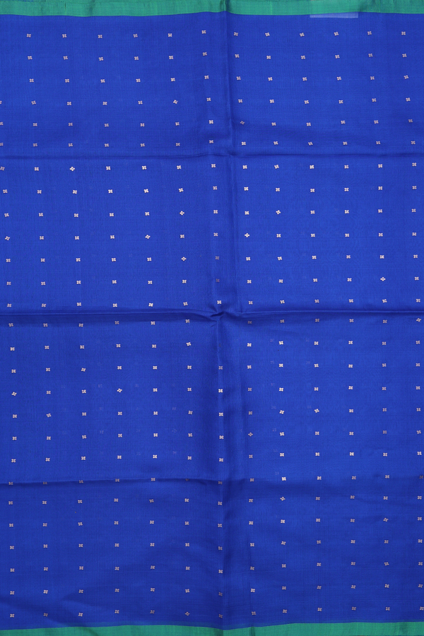 Bailu Silk Saree In Indigo Blue With Chamki Work
