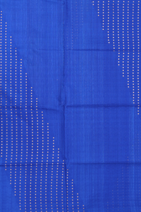 Bailu Silk Saree In Indigo Blue With Chamki Work