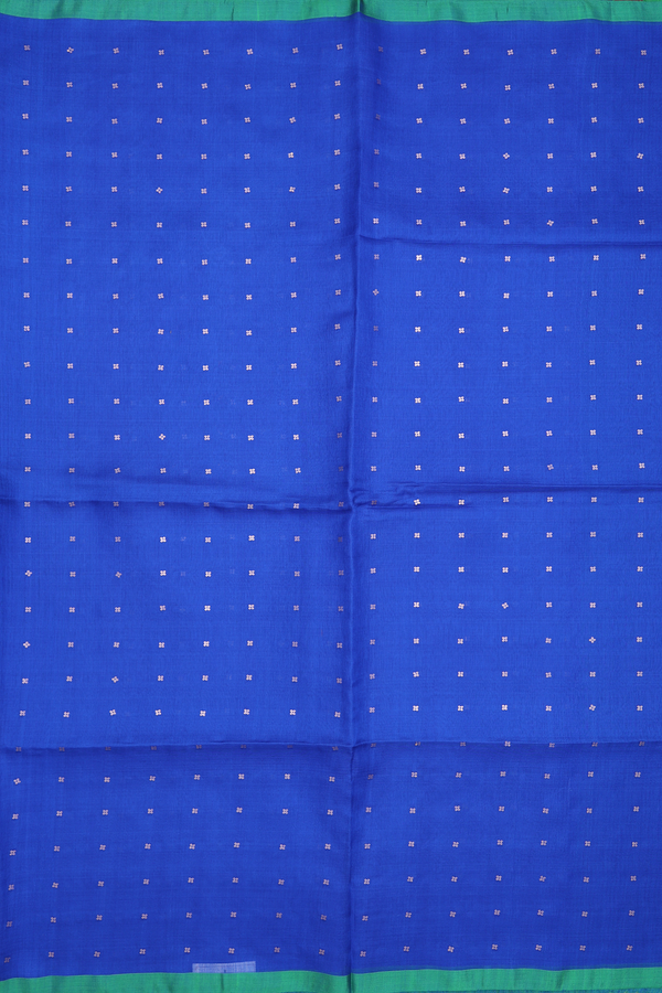 Bailu Silk Saree In Indigo Blue With Chamki Work