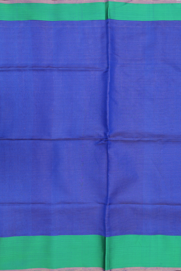 Bailu Silk Saree In Indigo Blue With Chamki Work
