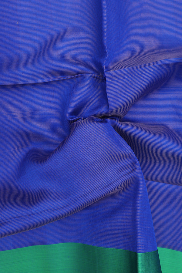 Bailu Silk Saree In Indigo Blue With Chamki Work