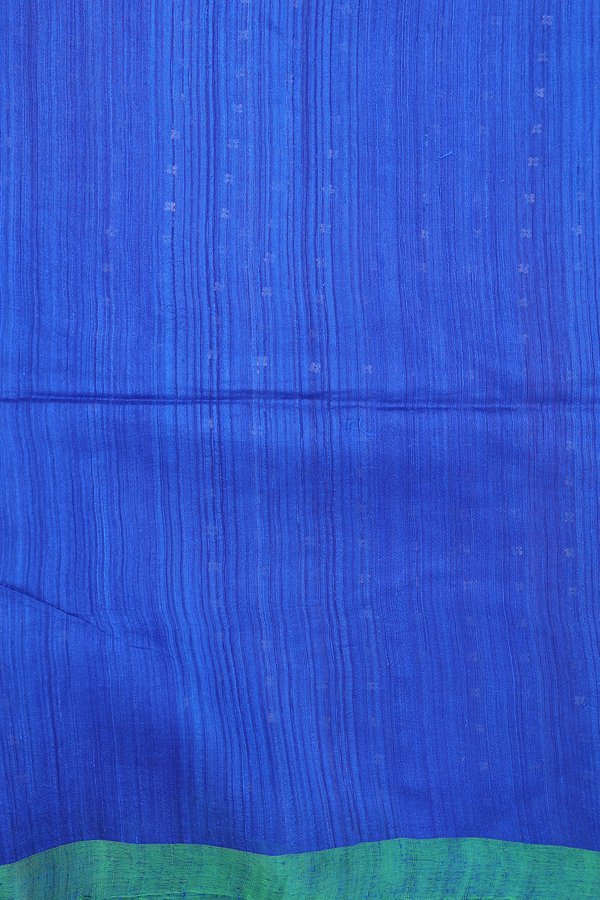 Bailu Silk Saree In Indigo Blue With Contrast Border