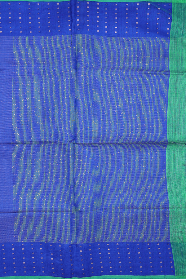 Bailu Silk Saree In Indigo Blue With Stripes Design