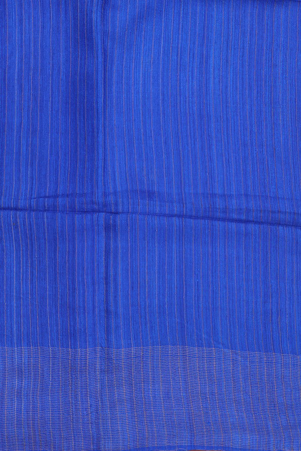 Bailu Silk Saree In Indigo Blue With Zari Buttas
