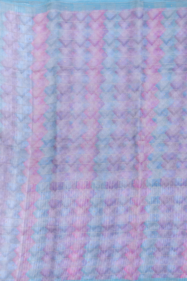 Bailu Silk Saree In Multicolor With Allover Design