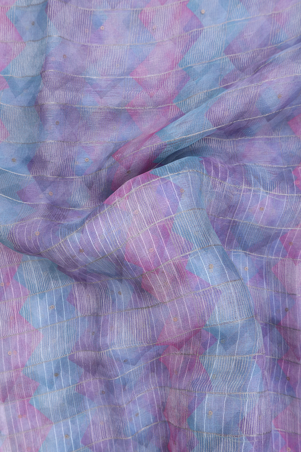 Bailu Silk Saree In Multicolor With Allover Design