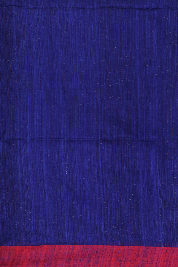 Bailu Silk Saree In Navy Blue With Chamki Work