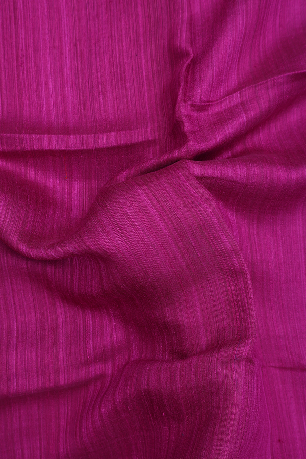 Bailu Silk Saree In Plain Berry Purple With Square Border