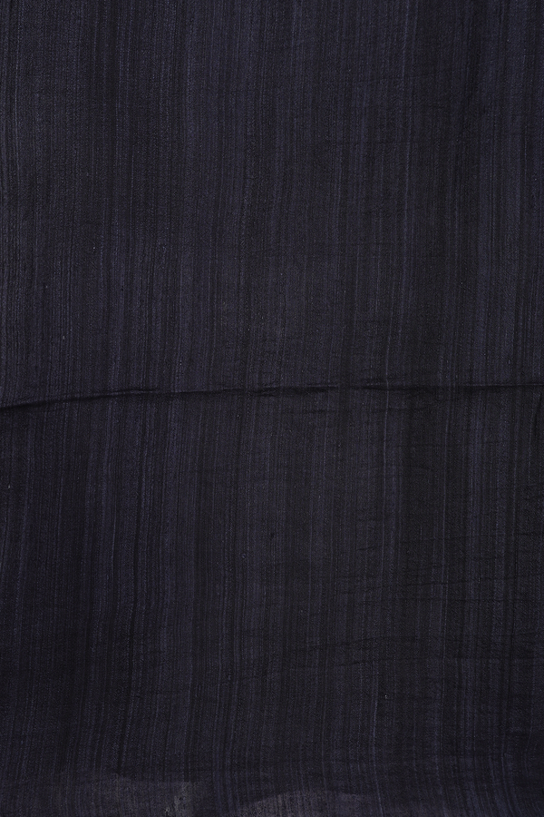 Bailu Silk Saree In Plain Black With Chamki Border