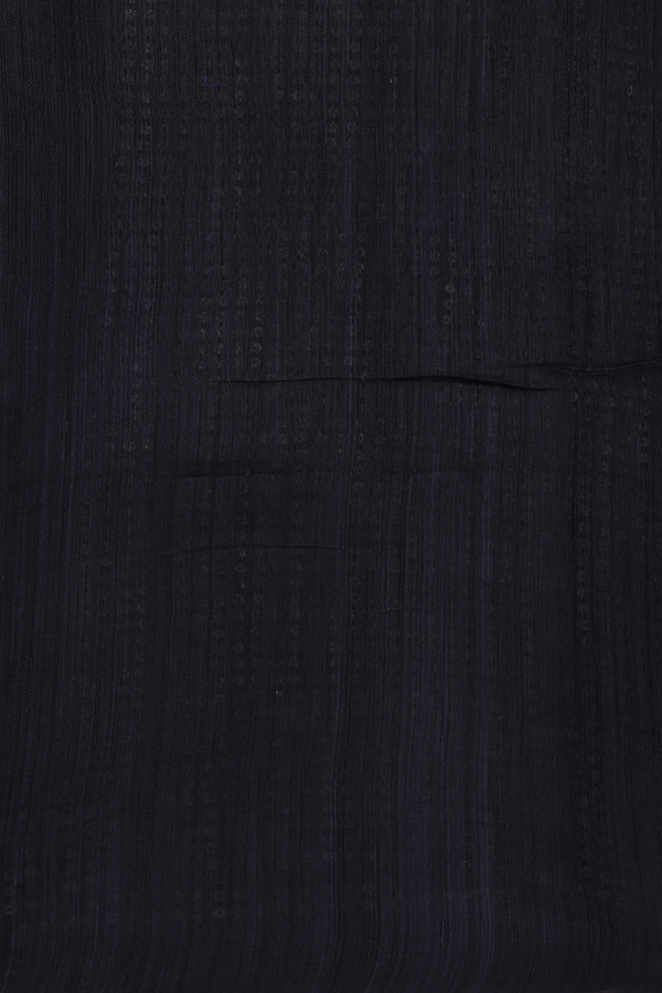 Bailu Silk Saree In Plain Black With Chamki Border