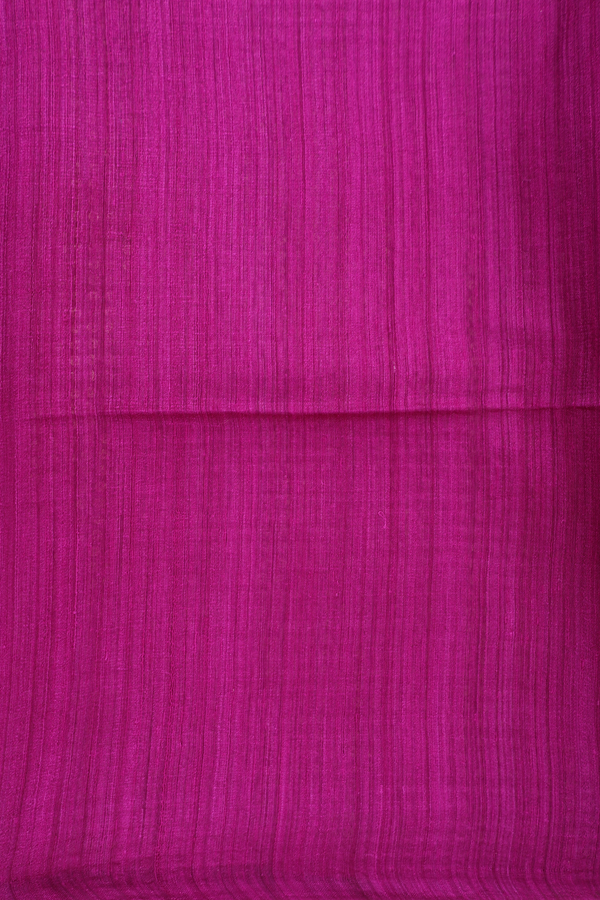 Bailu Silk Saree In Plain Grape Purple With Chamki Border