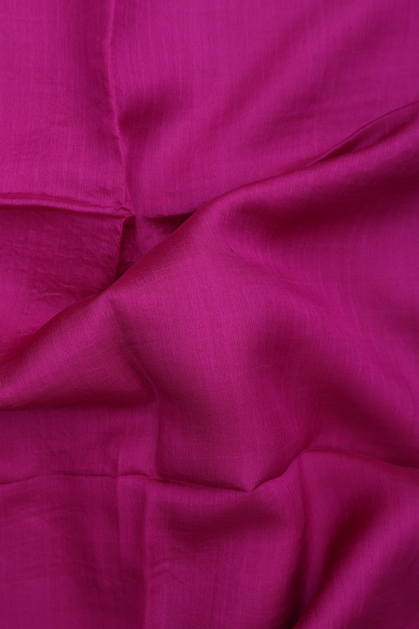 Bailu Silk Saree In Plain Grape Purple With Chamki Border