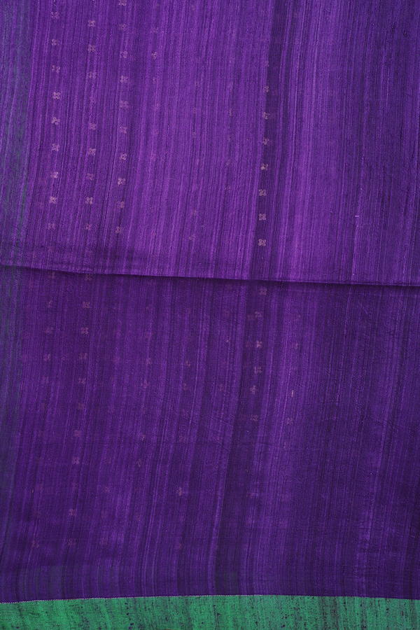 Bailu Silk Saree In Plain Royal Purple With Contrast Border