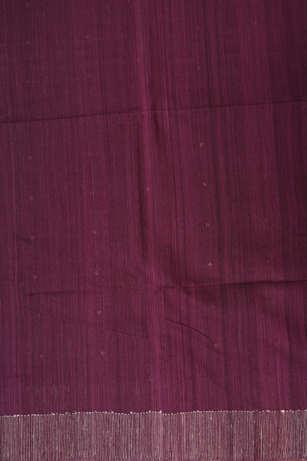 Bailu Silk Saree In Plum Brown With Chamki Work