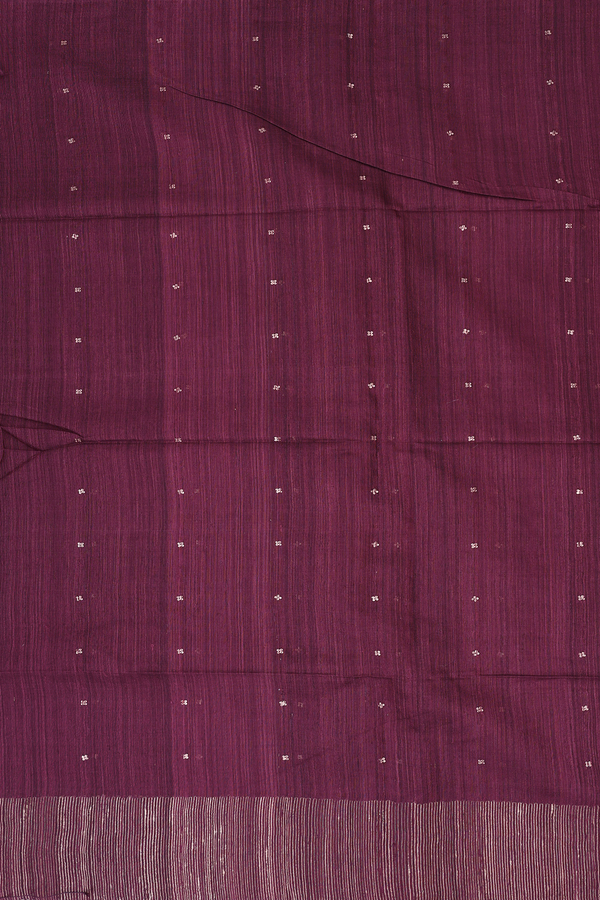 Bailu Silk Saree In Plum Brown With Chamki Work