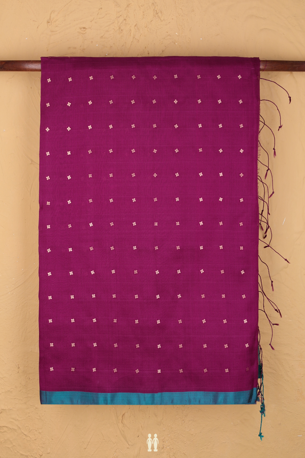 Bailu Silk Saree In Purple With Chamki Work