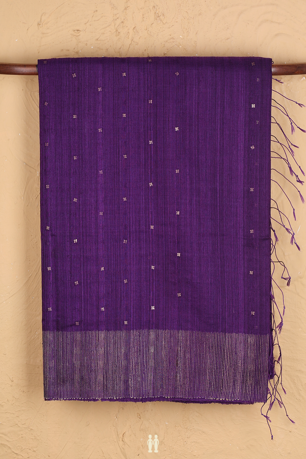 Bailu Silk Saree In Purple With Chamki Work