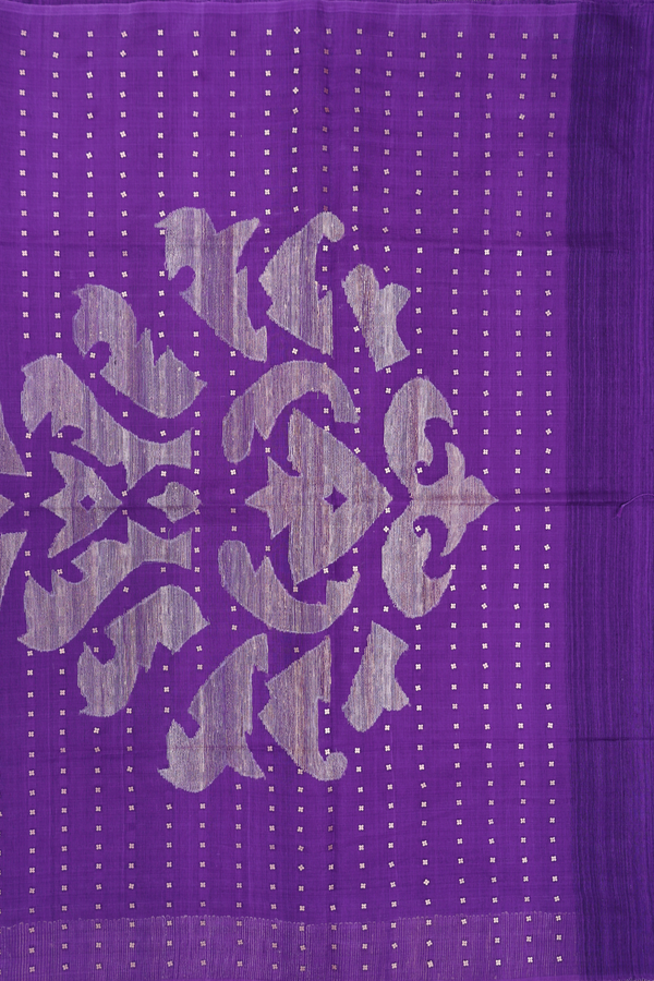 Bailu Silk Saree In Purple With Chamki Work