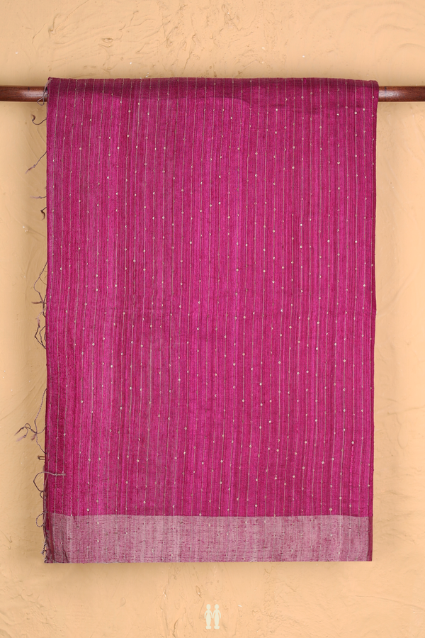 Bailu Silk Saree In Purple With Stripes Design