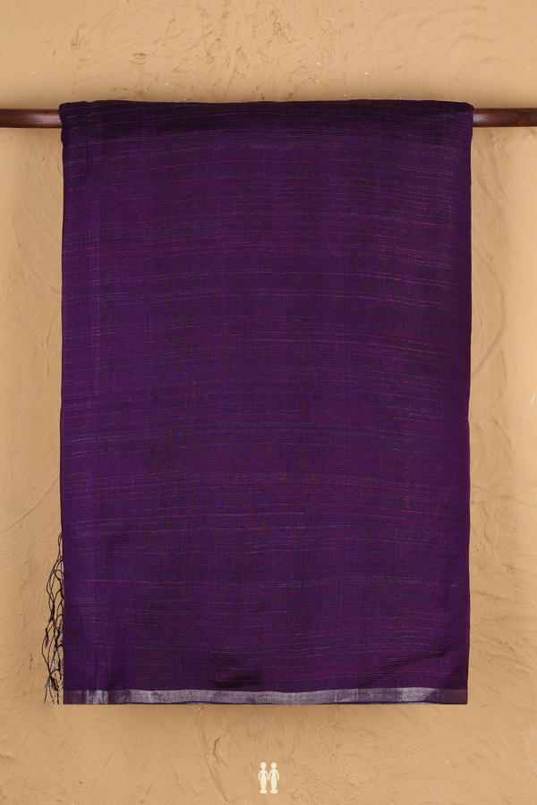 Bailu Silk Saree In Purple With Stripes Design