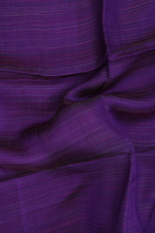 Bailu Silk Saree In Purple With Stripes Design