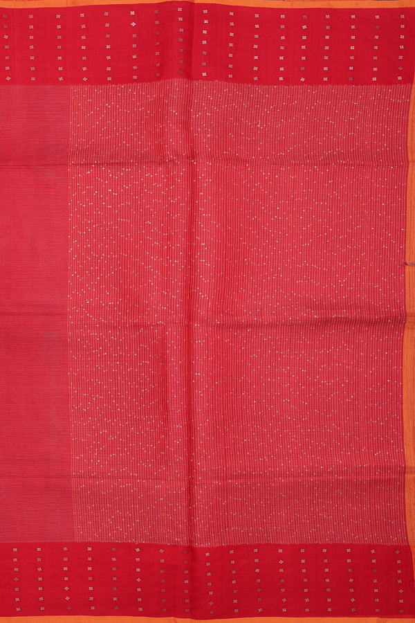 Bailu Silk Saree In Red With Stripes Design