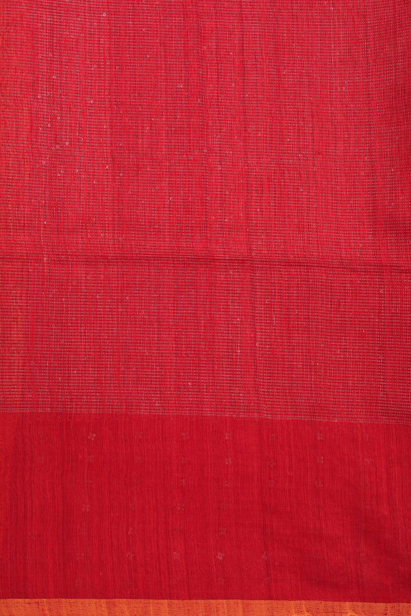Bailu Silk Saree In Red With Stripes Design