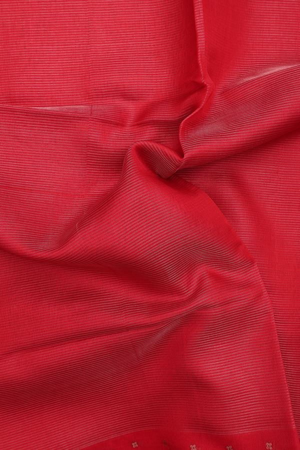 Bailu Silk Saree In Red With Stripes Design
