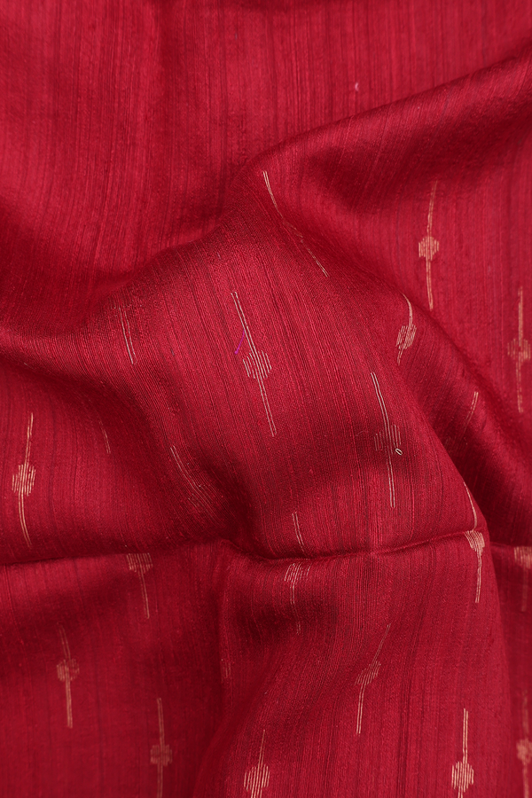 Bailu Silk Saree In Red With Zari Border