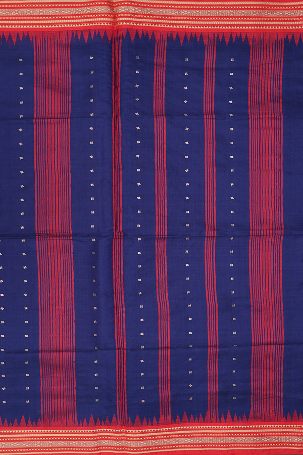 Bailu Silk Saree In Royal Blue With Chamki Work