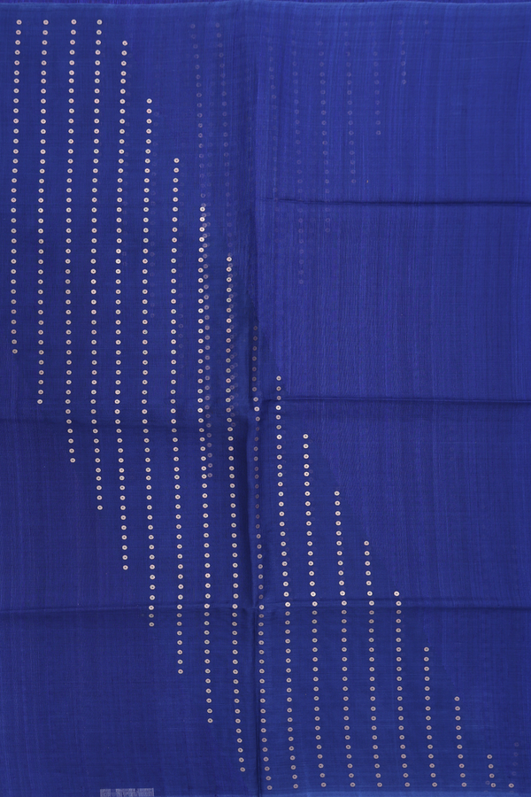 Bailu Silk Saree In Royal Blue With Chamki Work