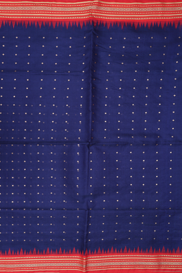 Bailu Silk Saree In Royal Blue With Chamki Work