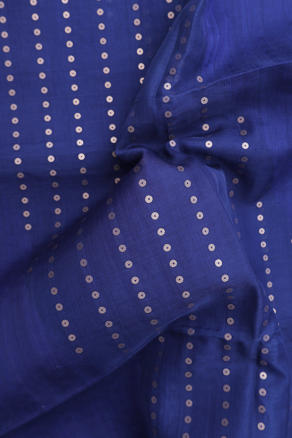 Bailu Silk Saree In Royal Blue With Chamki Work