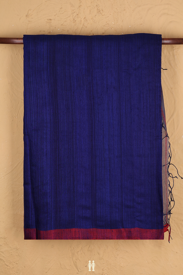 Bailu Silk Saree In Royal Blue With Contrast Border