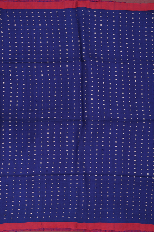 Bailu Silk Saree In Royal Blue With Contrast Border