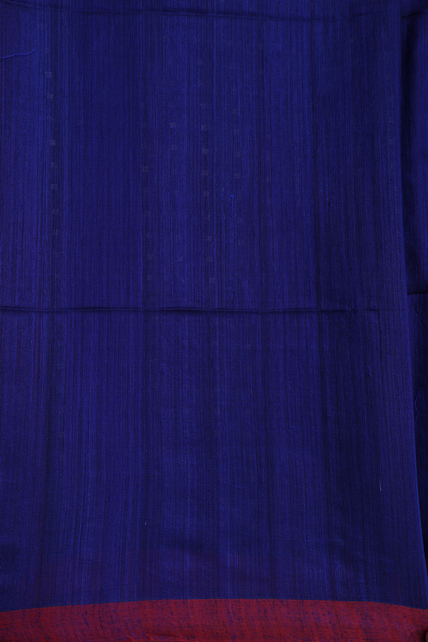 Bailu Silk Saree In Royal Blue With Contrast Border