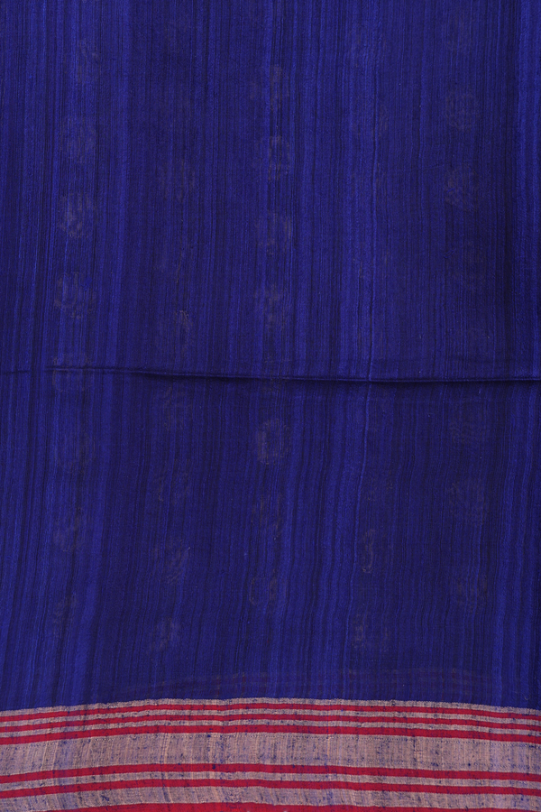 Bailu Silk Saree In Royal Blue With Contrast Border