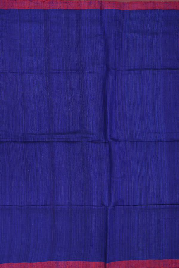Bailu Silk Saree In Royal Blue With Contrast Border
