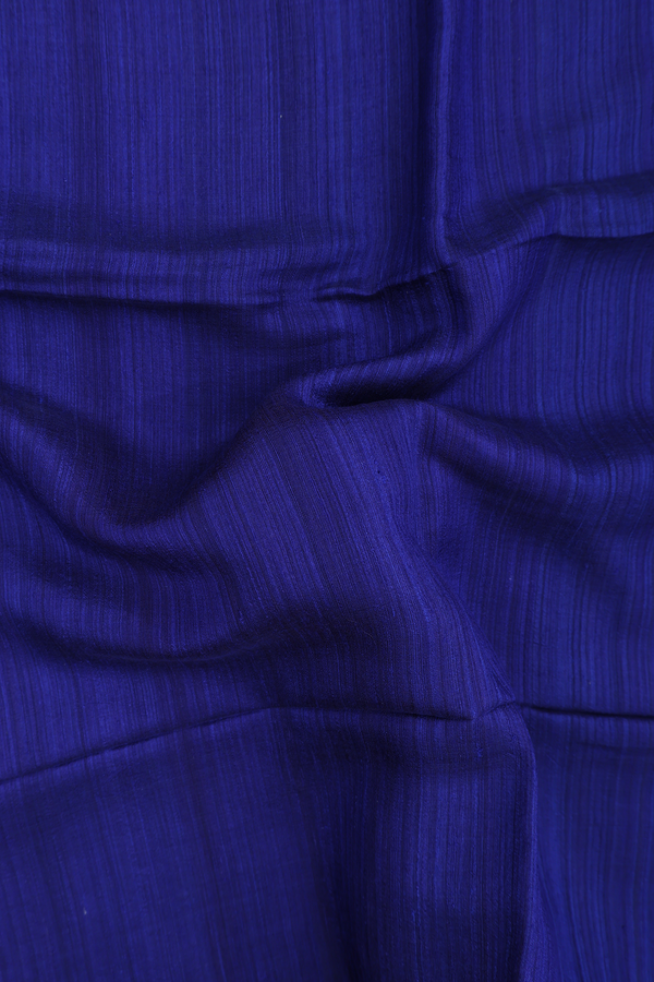 Bailu Silk Saree In Royal Blue With Contrast Border