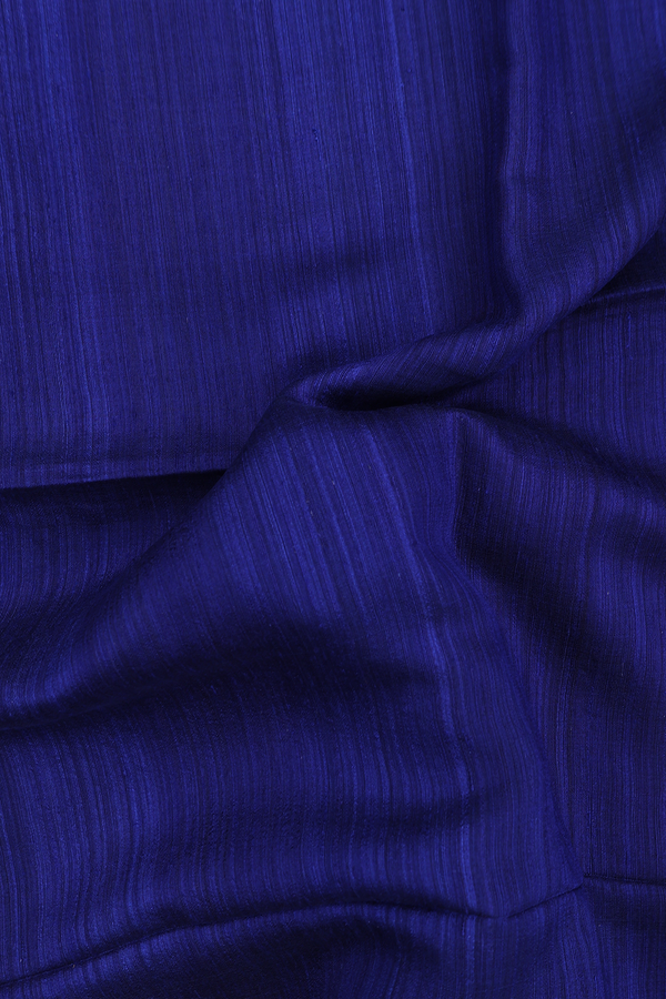 Bailu Silk Saree In Royal Blue With Contrast Border