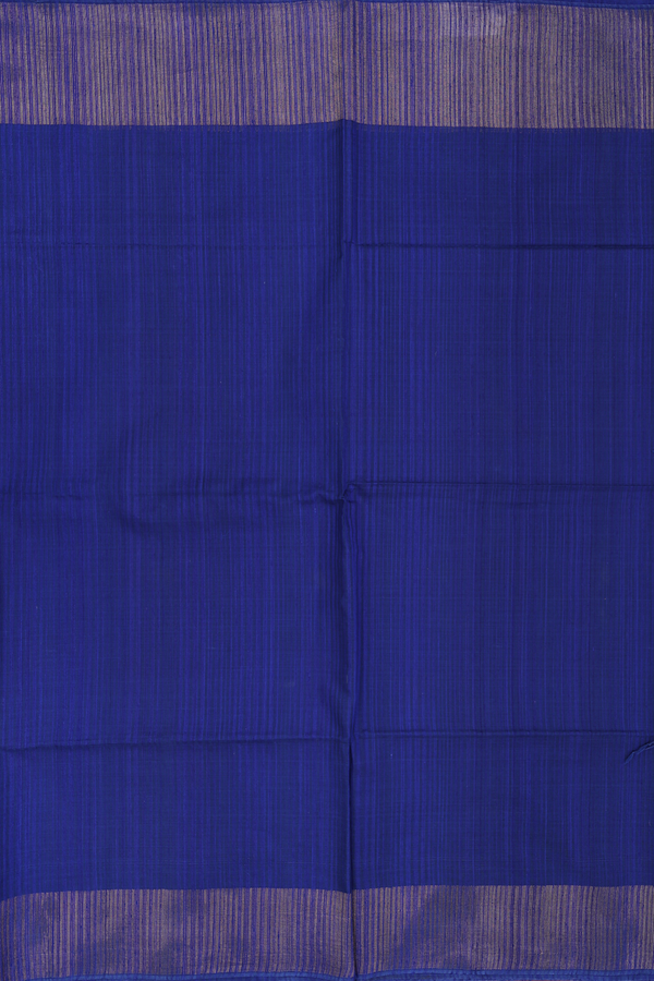 Bailu Silk Saree In Royal Blue With Self Stripes Design