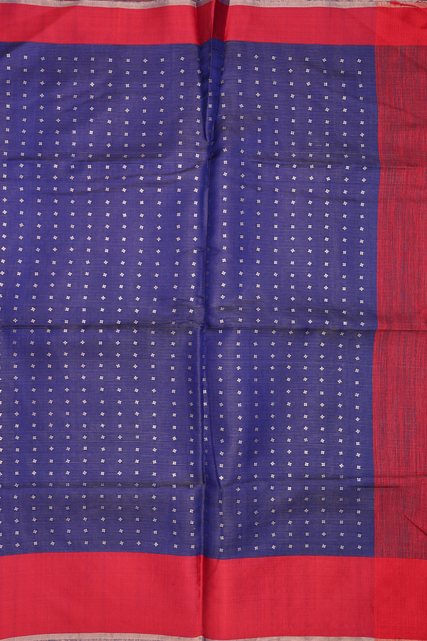 Bailu Silk Saree In Royal Blue With Stripes Design