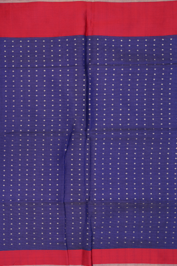 Bailu Silk Saree In Royal Blue With Stripes Design